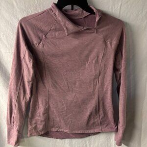 LAYER8 Women's Plum Purple Long Sleeve Sz Medium Zipper Mock Turtle Neck Shirt